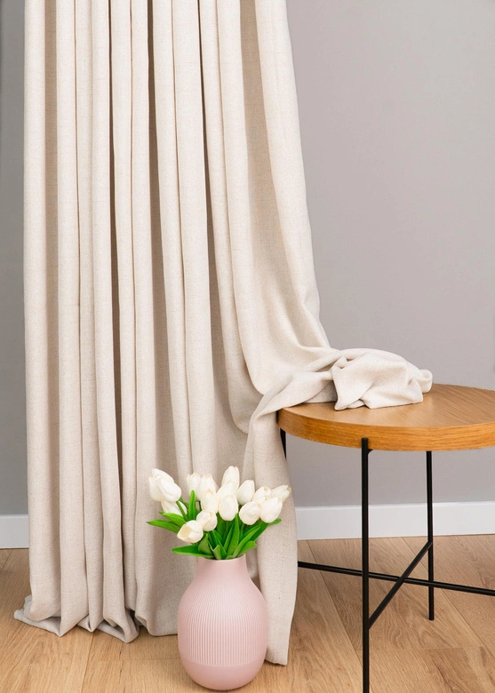 Tkanina zasłonowa na metry OPAL / wysokość 300cm / kolor beżowy C4