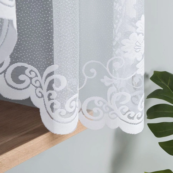 Firanka gotowa żakardowa FUKSJA / 320x160cm / kolor biały