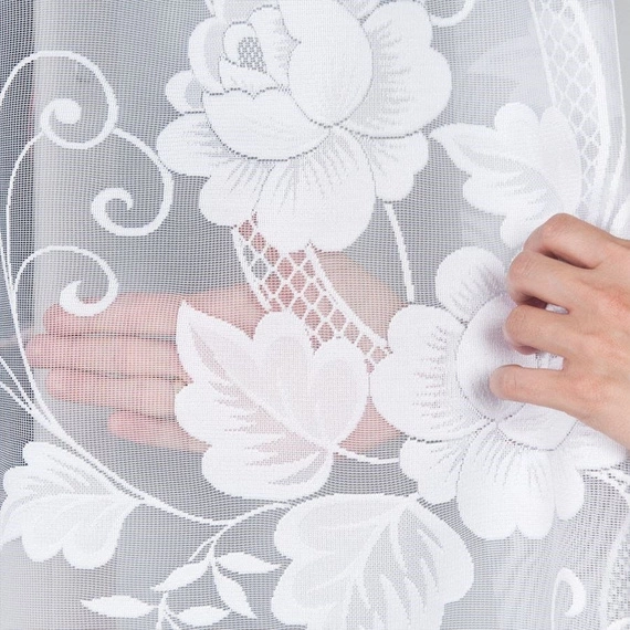 Firanka żakardowa w metrażu 023006 - kupon 160x180cm