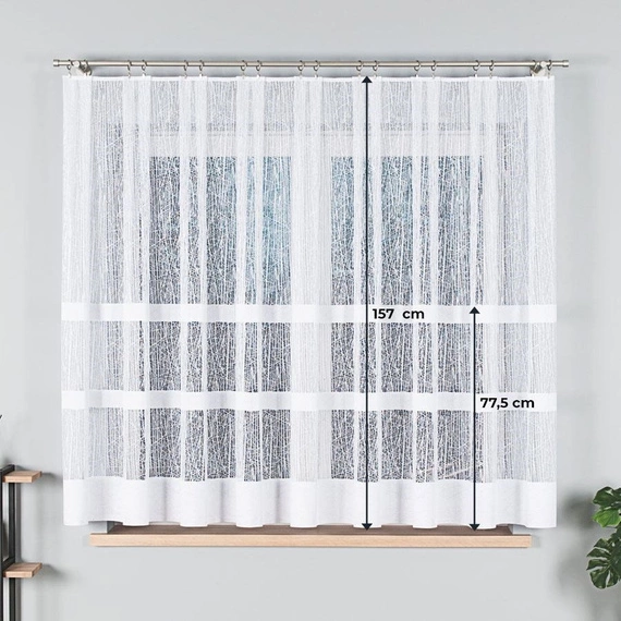 Firanka żakardowa w metrażu 018352 - wysokość 160cm