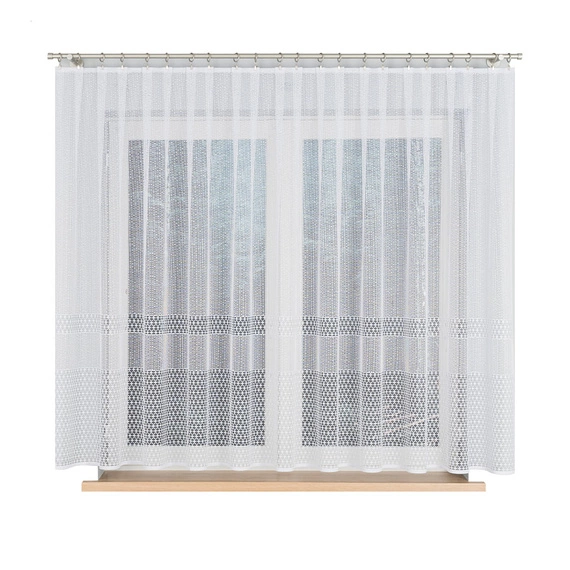 Firanka żakardowa na metry 044165 / kolor biały / wysokość 155cm