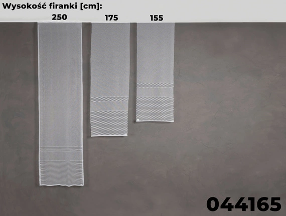 Firanka żakardowa na metry 044165 / kolor biały / wysokość 155cm