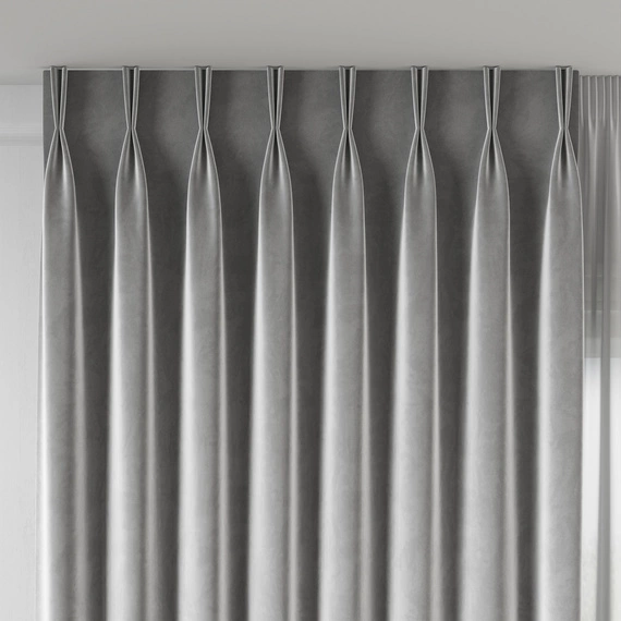 Tkanina zasłonowa na metry VELVET / wysokość 300cm / kolor 068 szary