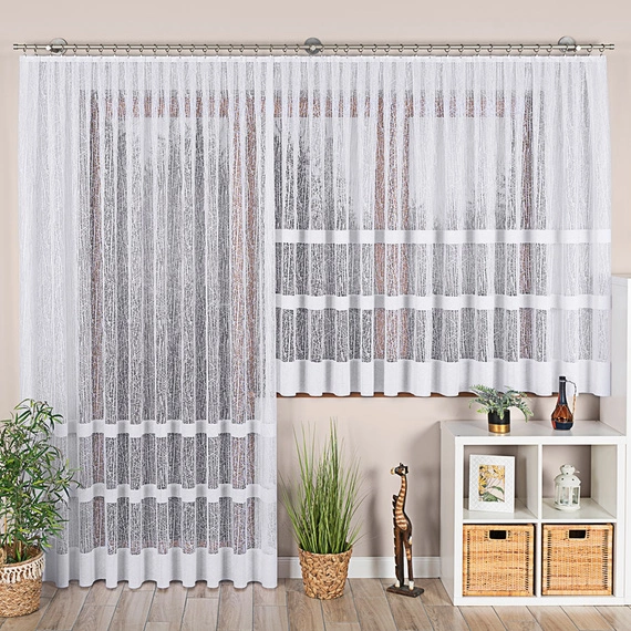 Firanka żakardowa gotowa WIKTORIA / 018352 / 300x250cm