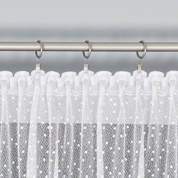 Firanka żakardowa 017480 / kolor biały / wysokość 200cm