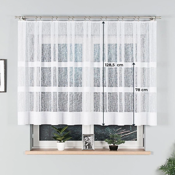 Firanka żakardowa w metrażu 018352 - wysokość 130cm