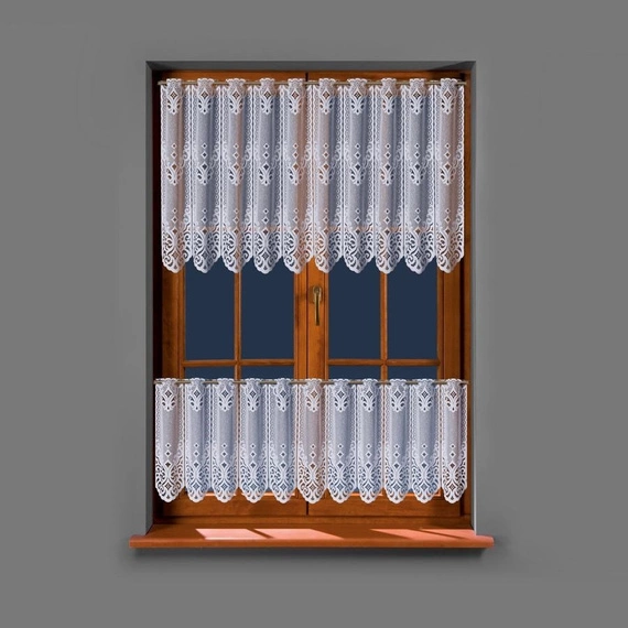 Zazdroska żakardowa 763013 / kolor biały / wysokość 55cm