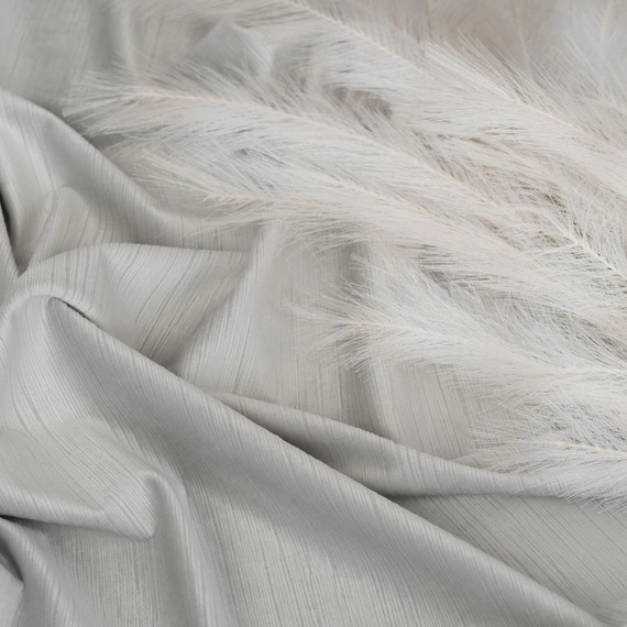 Tkanina zasłonowa VELVET EDEN prążkowana / wysokość 280cm / kolor 08 ciepły jasny szary