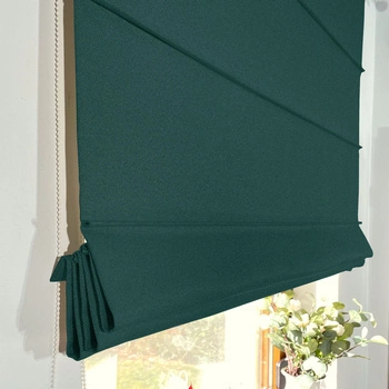 Roleta rzymska Melange / zielona 12 / szyta na wymiar