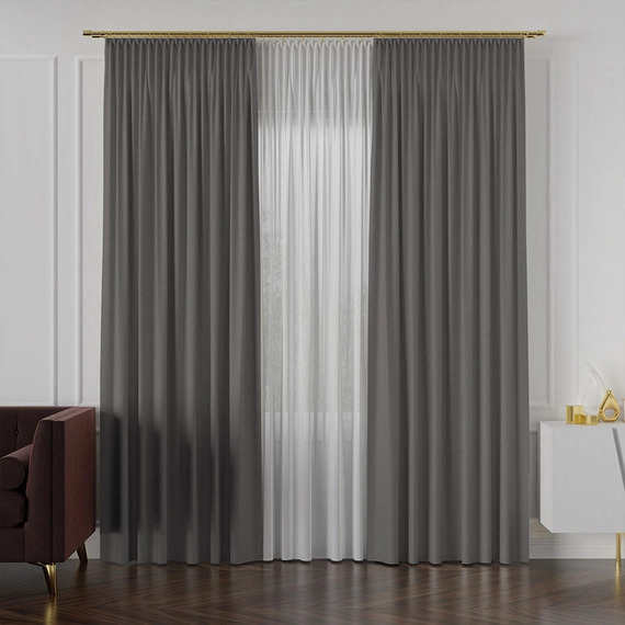 Tkanina zasłonowa na metry Lukrecja / wysokość 310cm / kolor 015 chłodny szary