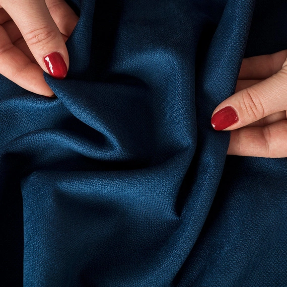 Tkanina zasłonowa IDALIA / kolor granatowy / kupon 75x300cm