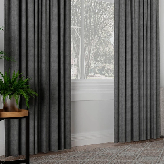 Tkanina welurowa EFE / wysokość 300cm / kolor 340 (ciemny szary)