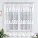 Firanka żakardowa 094310 / kolor biały z połyskiem / wysokość 180cm