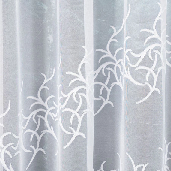 Firanka gotowa żakardowa BAKARO / 420x160cm / kolor biały