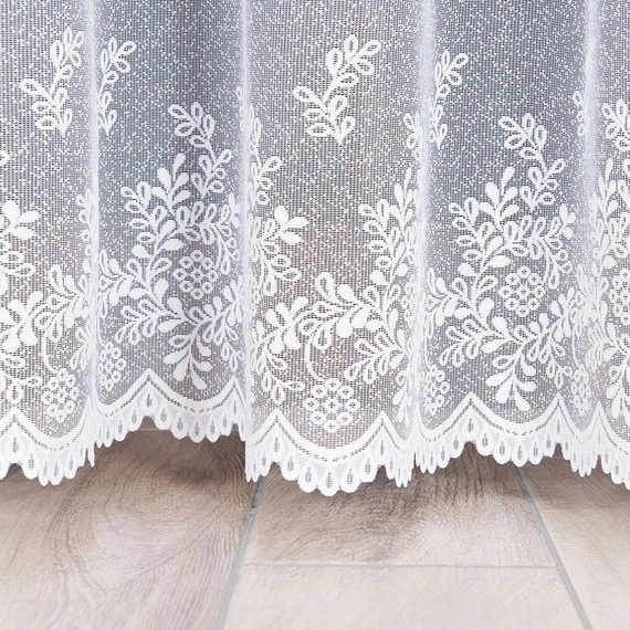 Firanka żakardowa 054160 / kolor biały / wysokość 250cm