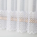 Firanka z aplikacją z wzorem pasowym 008897 / kolor biały / wysokość 175cm