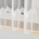 Firanka haftowana z wzorem pasowym 112750 / kolor biały z błyskiem / wysokość 160cm