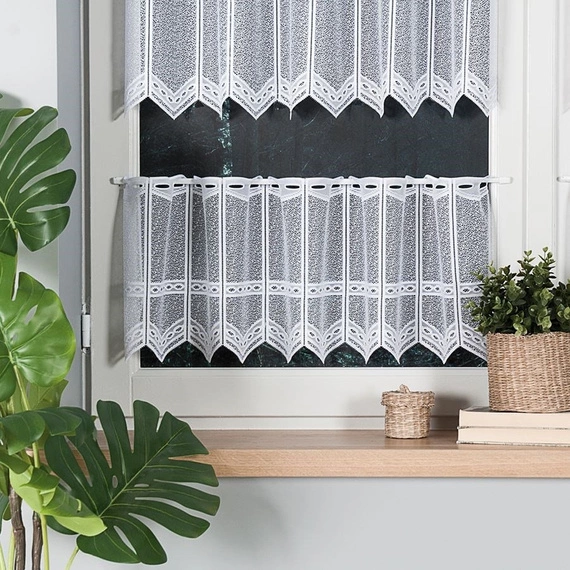 Zazdroska żakardowa 341510 / kolor biały / wysokość 90cm