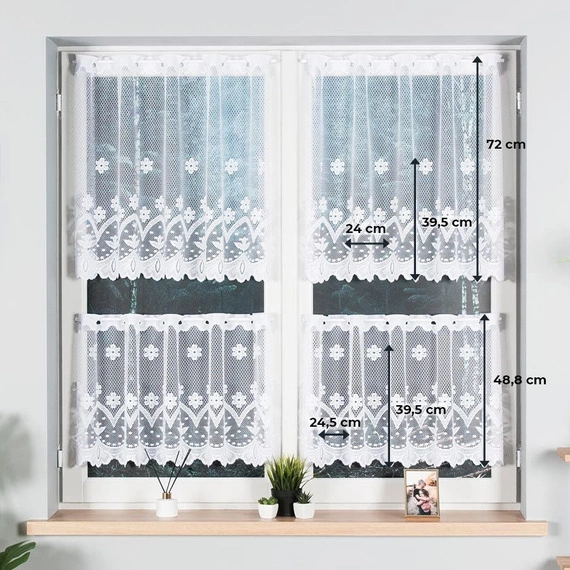 Firanka żakardowa w metrażu 004421 - wysokość 50cm