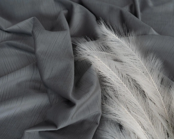 Tkanina zasłonowa VELVET EDEN prążkowana / wysokość 280cm / kolor 11 ciemny szary