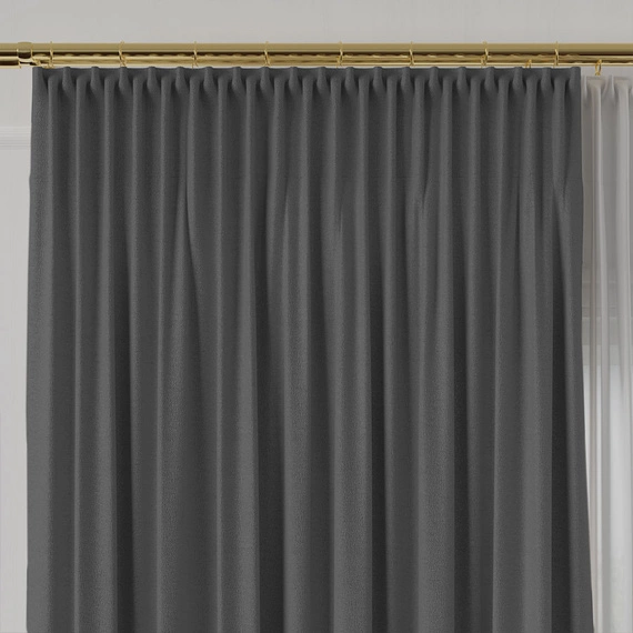 Tkanina zasłonowa na metry Lukrecja / wysokość 310cm / kolor 031 szary