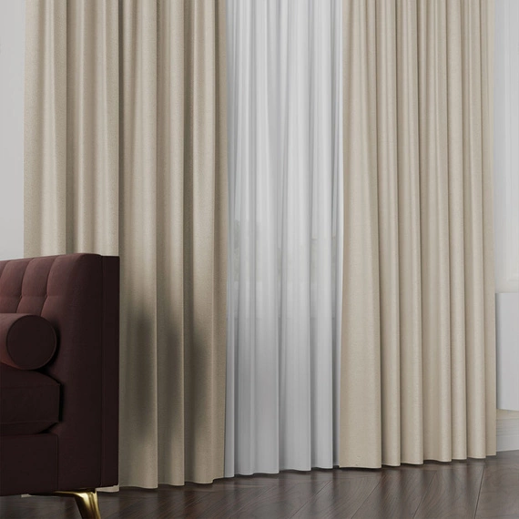 Tkanina zasłonowa na metry Lukrecja / wysokość 310cm / kolor 007 cappucciono