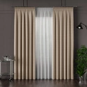 Tkanina zasłonowa IBIZA / kolor 003 beżowy / kupon 55x300cm