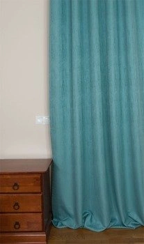 Tkanina zasłonowa MUTY / kolor turkusowy / kupon 140x260cm