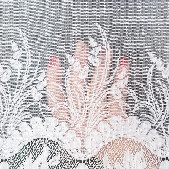 Firanka żakardowa na metry 018864 / kolor biały / wysokość 160cm