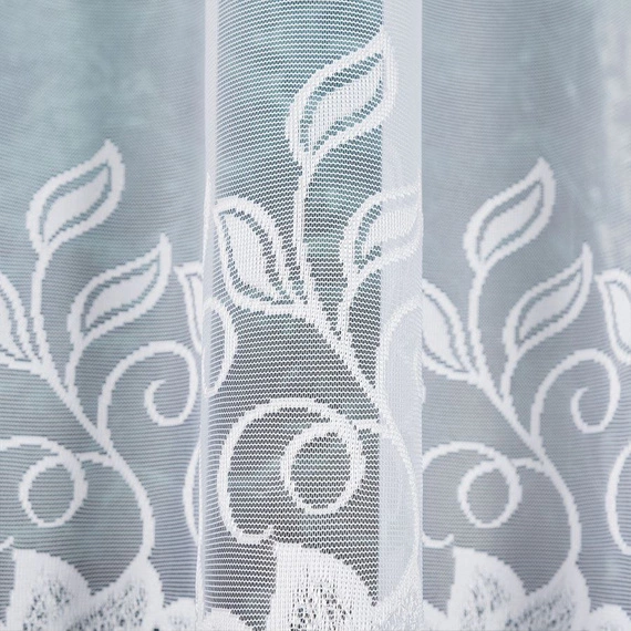 Firanka gotowa żakardowa BASTIA / 300x150cm / kolor biały