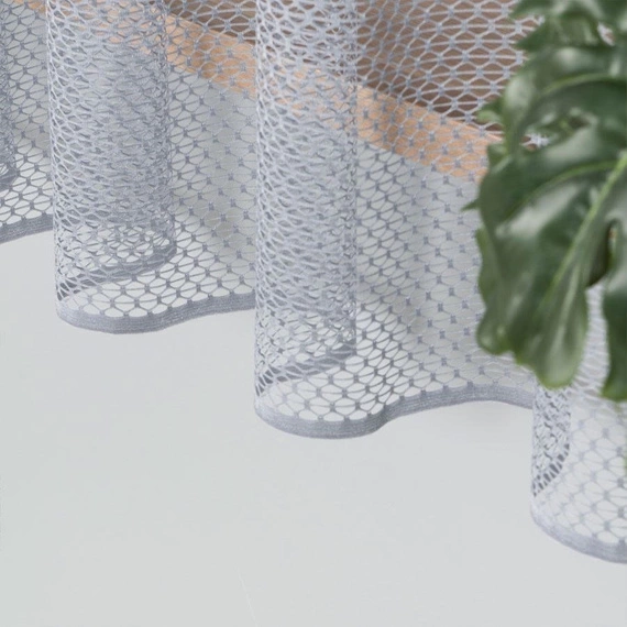 Firanka żakardowa na metry 018601 (szare pasy) - wysokość 180cm