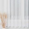 Firanka haftowana na metry 926122 / kolor biały / wysokość 180cm