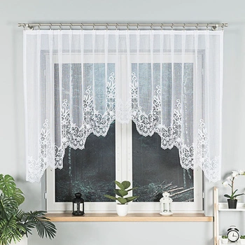 Firanka gotowa żakardowa 004304 / 330x130cm / kolor biały