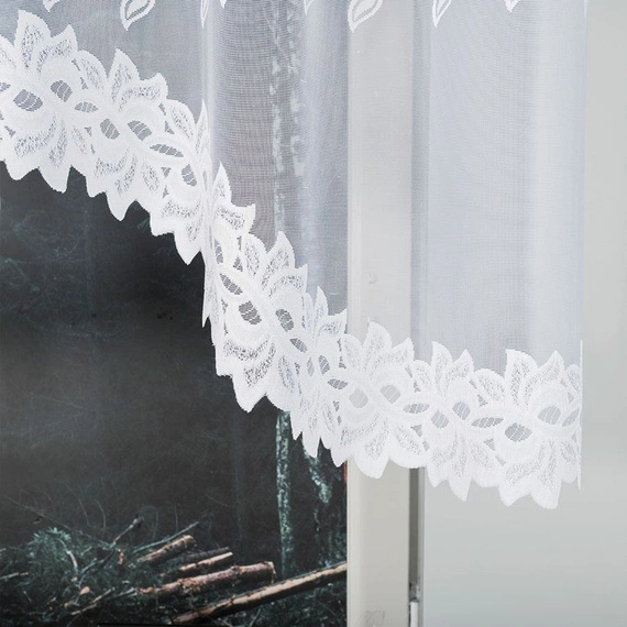 Firanka gotowa żakardowa BASTIA / 250x120cm / kolor biały