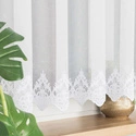 Firanka haftowana na metry 123592 / kolor biały / wysokość 150cm