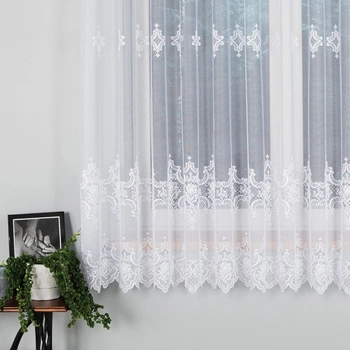 Firanka żakardowa na metry 618495 / kolor biały / wysokość 180cm