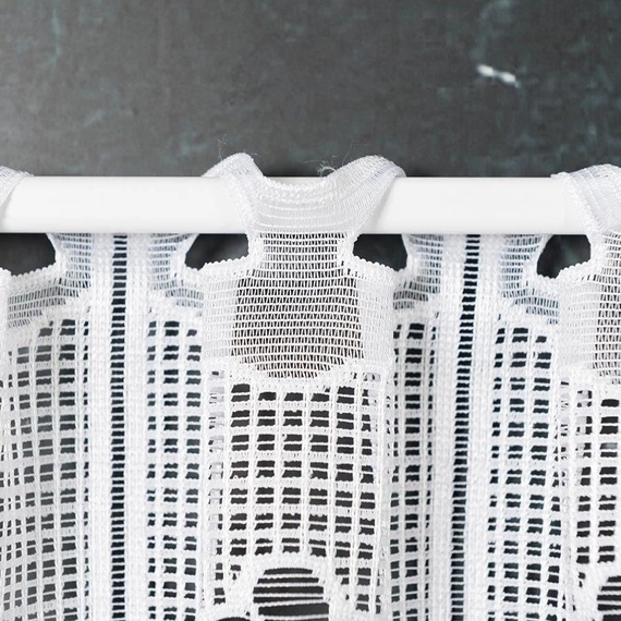 Zazdroska żakardowa 320630 / kolor biały / wysokość 50cm