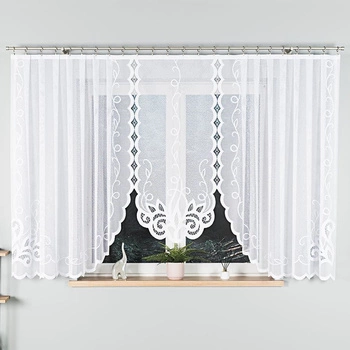 Firanka gotowa żakardowa EWELINA / 400x160cm / kolor biały