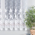 Firanka żakardowa 018041 / kolor biały / kupon 210x180cm