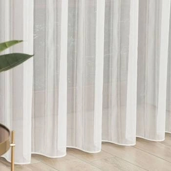 Firanka fantazyjna 001347 / kolor naturalny z miedzianą nitką / wysokość 310cm