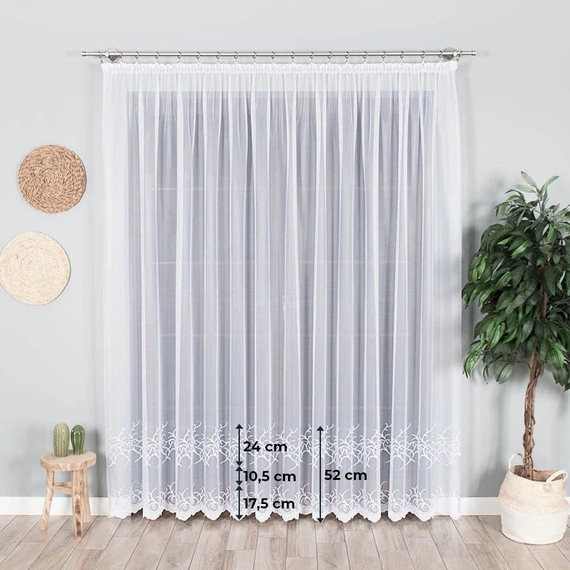 Firanka żakardowa na metry 023297 - wysokość 250cm