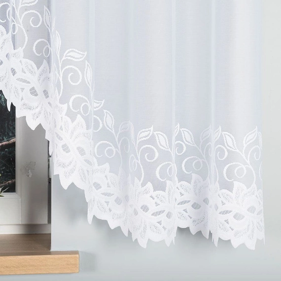 Firanka gotowa żakardowa BASTIA / 500x160cm / kolor biały