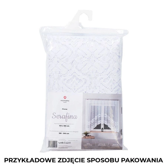 Firanka gotowa żakardowa SERAFINA / 310x160cm / kolor biały