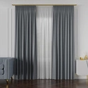 Tkanina zasłonowa na metry Lukrecja / wysokość 310cm / kolor 030 jasnoszary