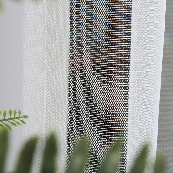 Firanka gładka TIUL GRECKI / wysokość 320cm / kolor biały