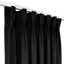 Zasłona gotowa na fleksach Velvet Deluxe / szyta na miarę / kolor 56 czarny