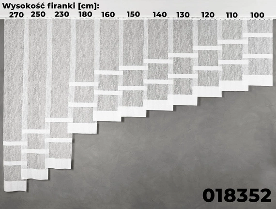 Firanka żakardowa w metrażu 018352 - wysokość 160cm