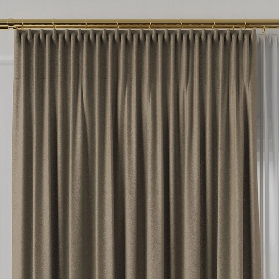 Tkanina zasłonowa na metry Lukrecja / wysokość 310cm / kolor 013 ciepły ciemny szary