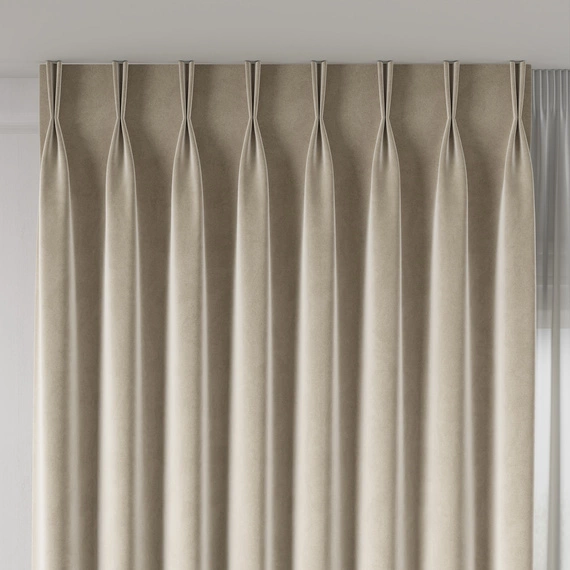 Tkanina zasłonowa na metry VELVET / wysokość 300cm / kolor 057 kremowy