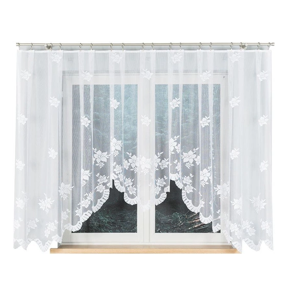 Firanka gotowa żakardowa IRENA / 420x160cm / kolor biały